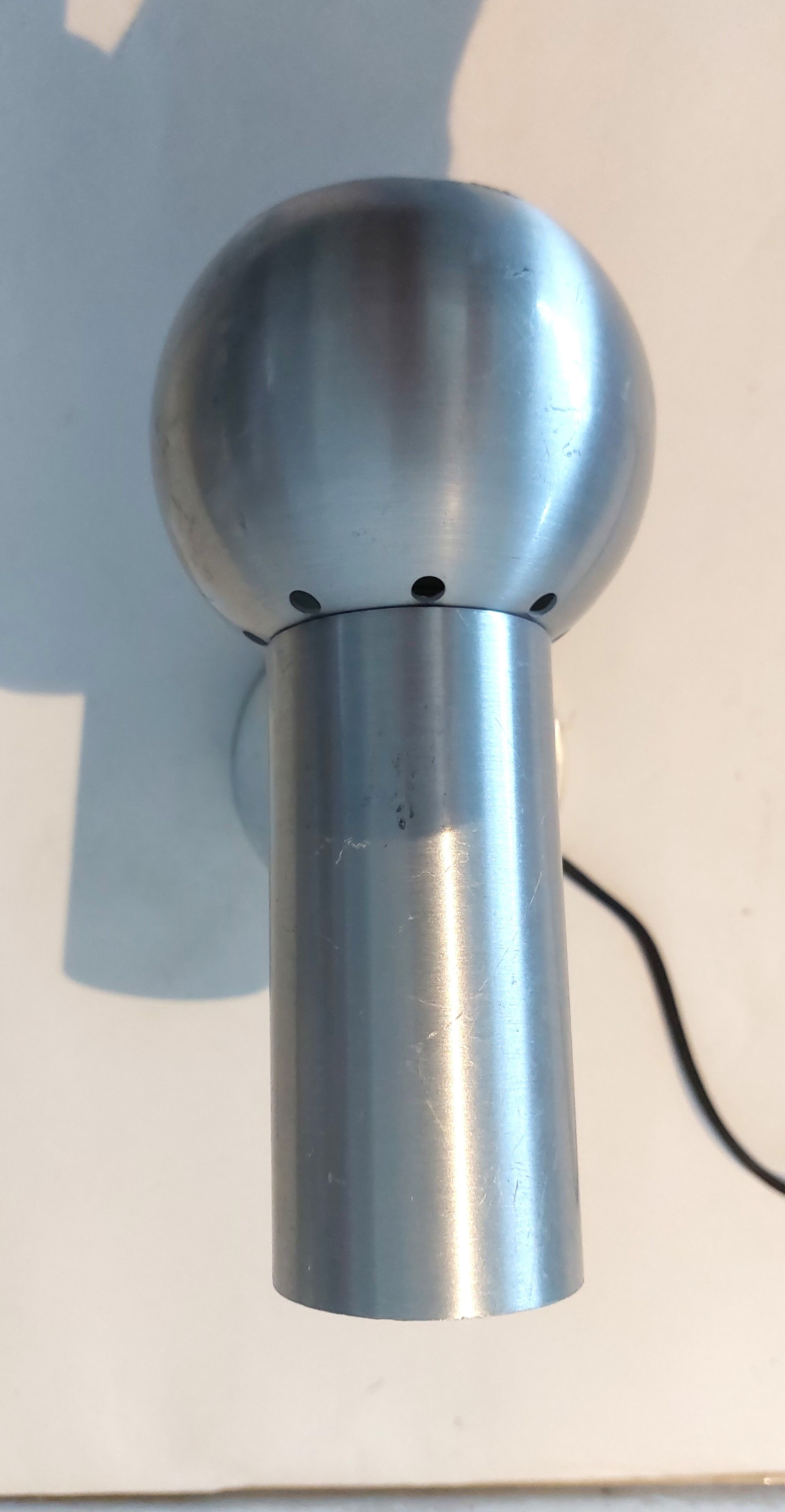 Adjustable wall lamp in brushed aluminum 1960/70