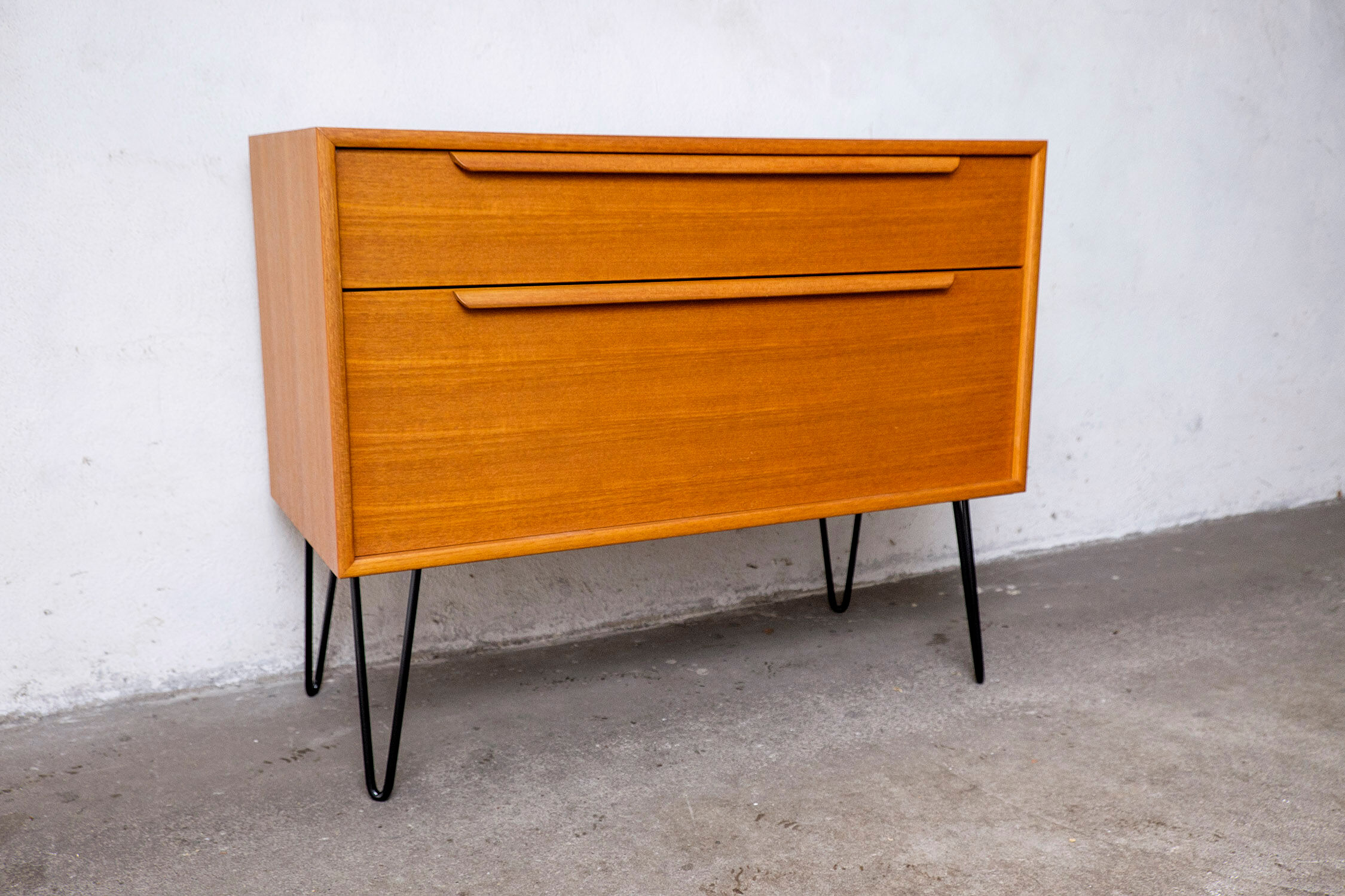 Vintage teak chest of drawers by Wk Möbel, 1970s