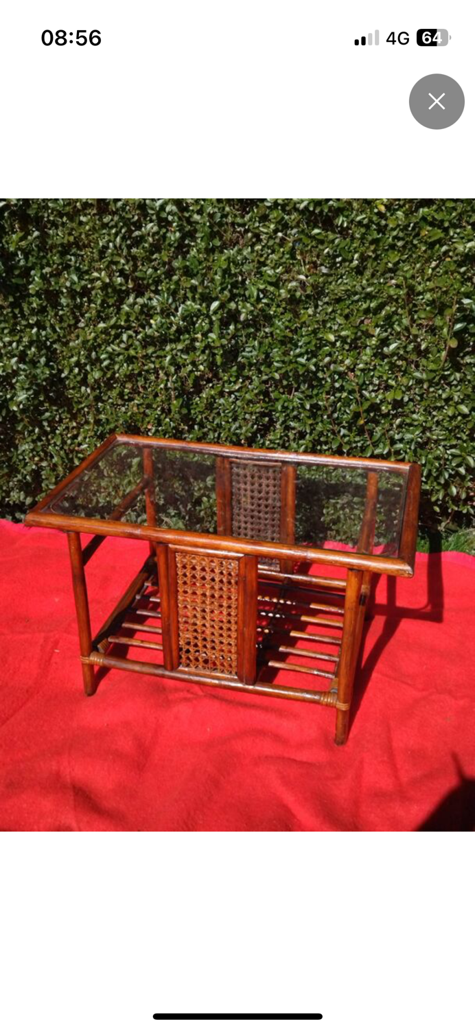Cane rattan coffee table