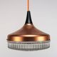 1970s Scandinavian Style Copper, Black & Prismatic Glass Pendant Lamp