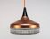 1970s Scandinavian Style Copper, Black & Prismatic Glass Pendant Lamp