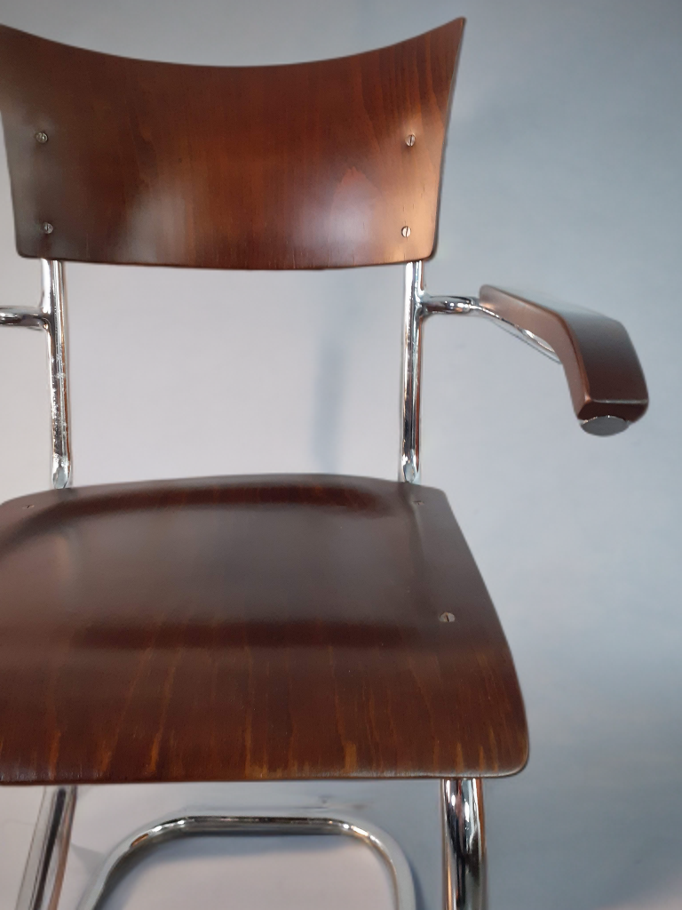 Paire de chaises Mücke Melder, Bauhaus tchèque 1930s