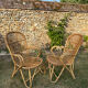 Pair of vintage rattan armchairs from the 1960s.