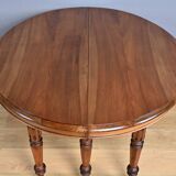 Extendable Walnut Table, Louis-Philippe Style – Late 19th Century