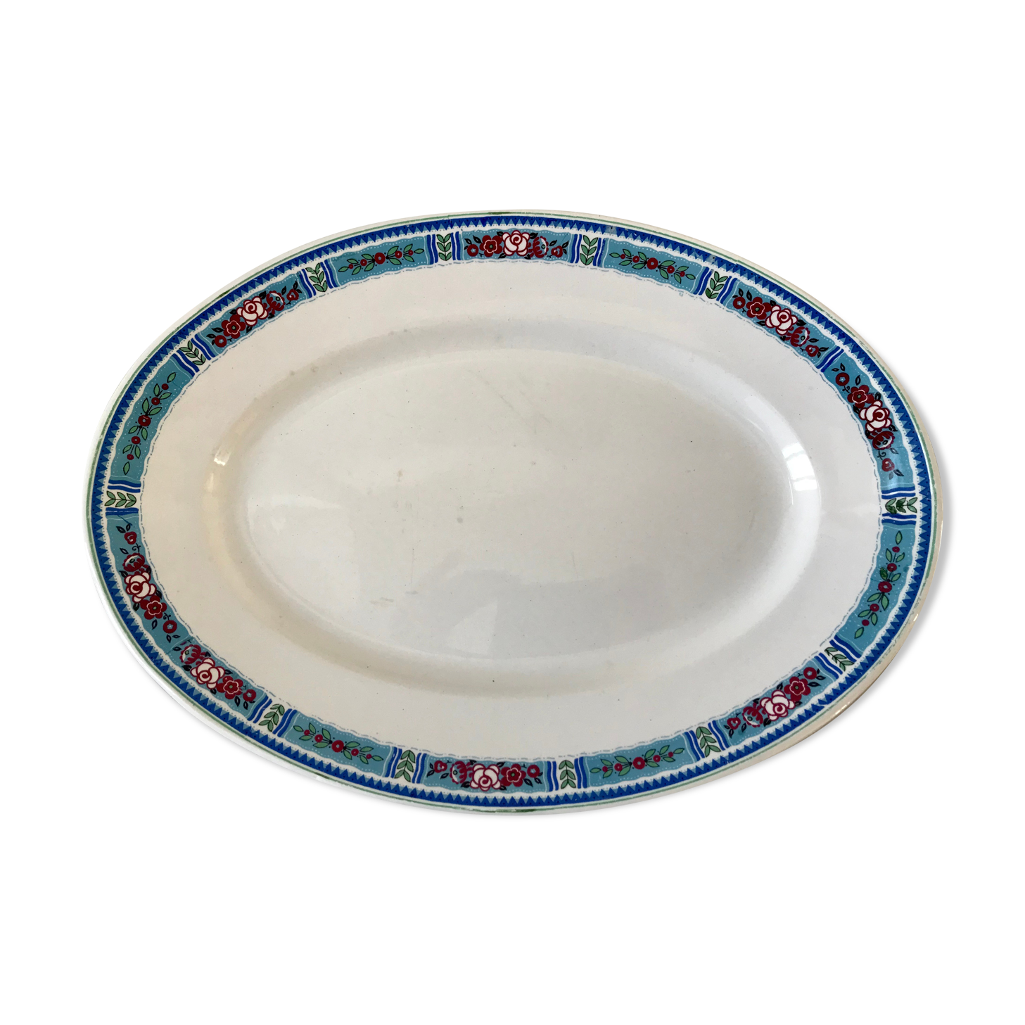 Oval dish Digoin Sarreguemines years 40-50