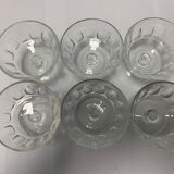 Coupes en verre transparentes anciennes