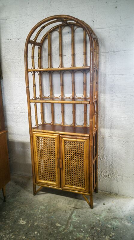 Rattan and cannage shelves