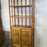 Rattan and cannage shelves