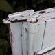 Small solid antique wooden shutter, 104cm high x 54cm wide