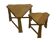 Vintage Scandinavian side tables made of solid wood circa 1970s
