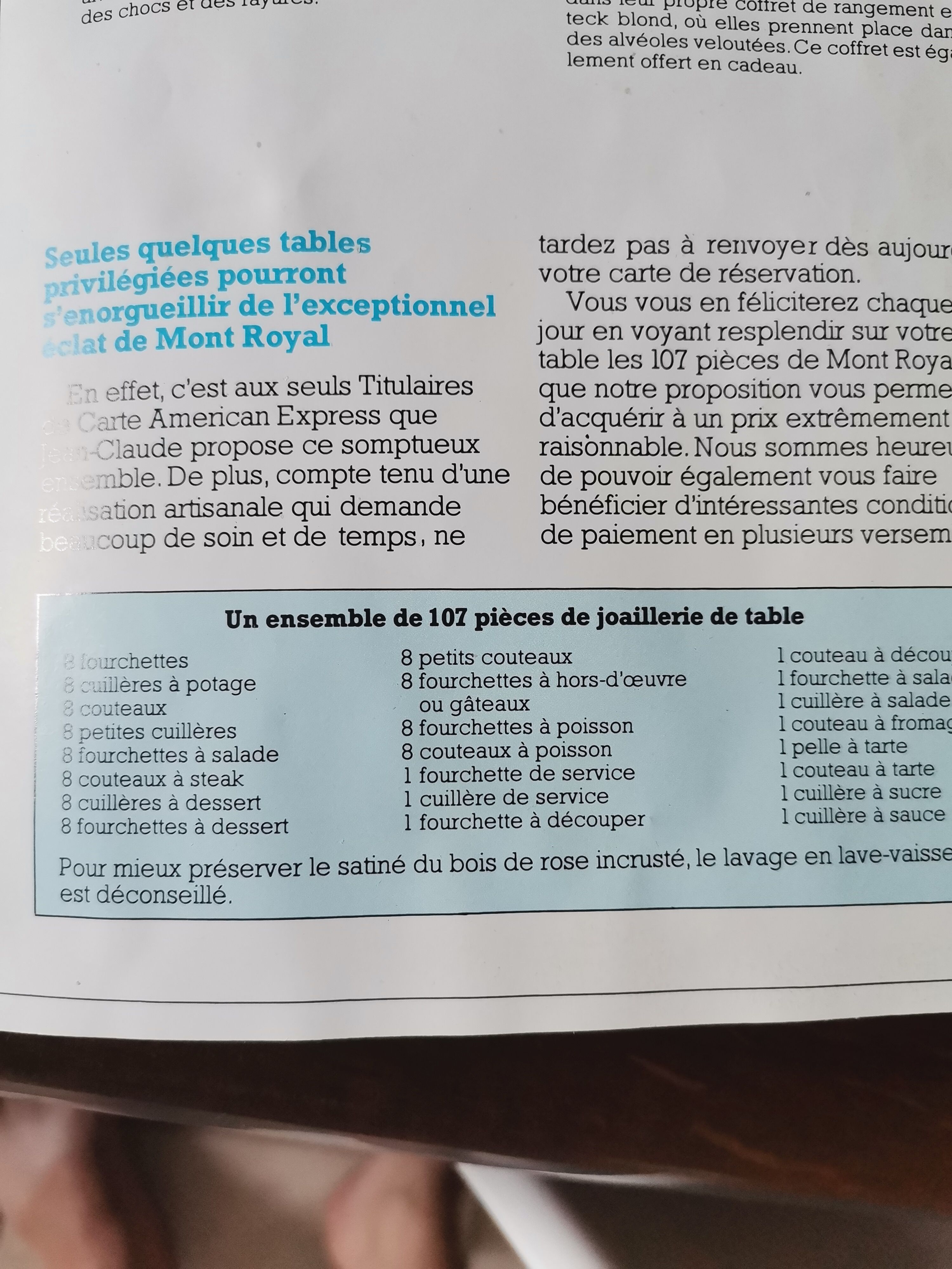 Cutlery set Mount Royal