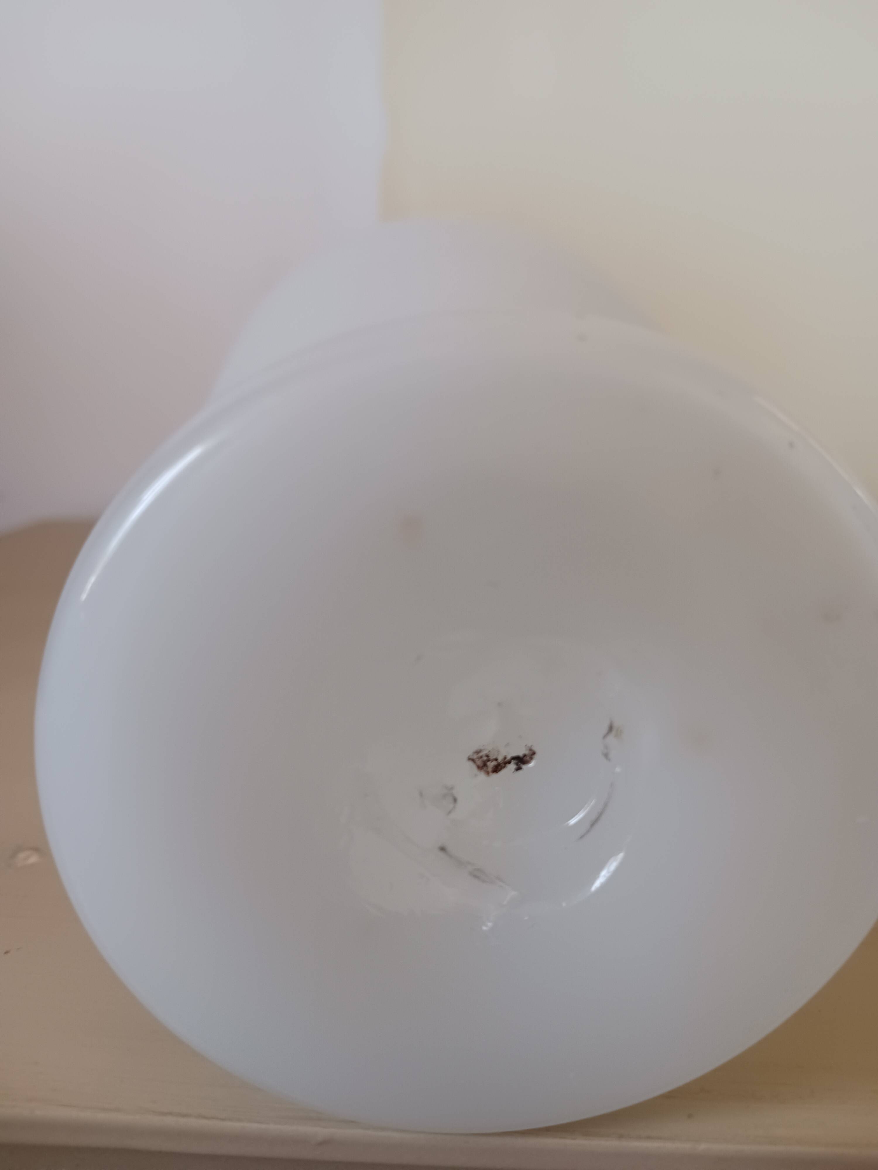 Antique vase, opalescent and floral.