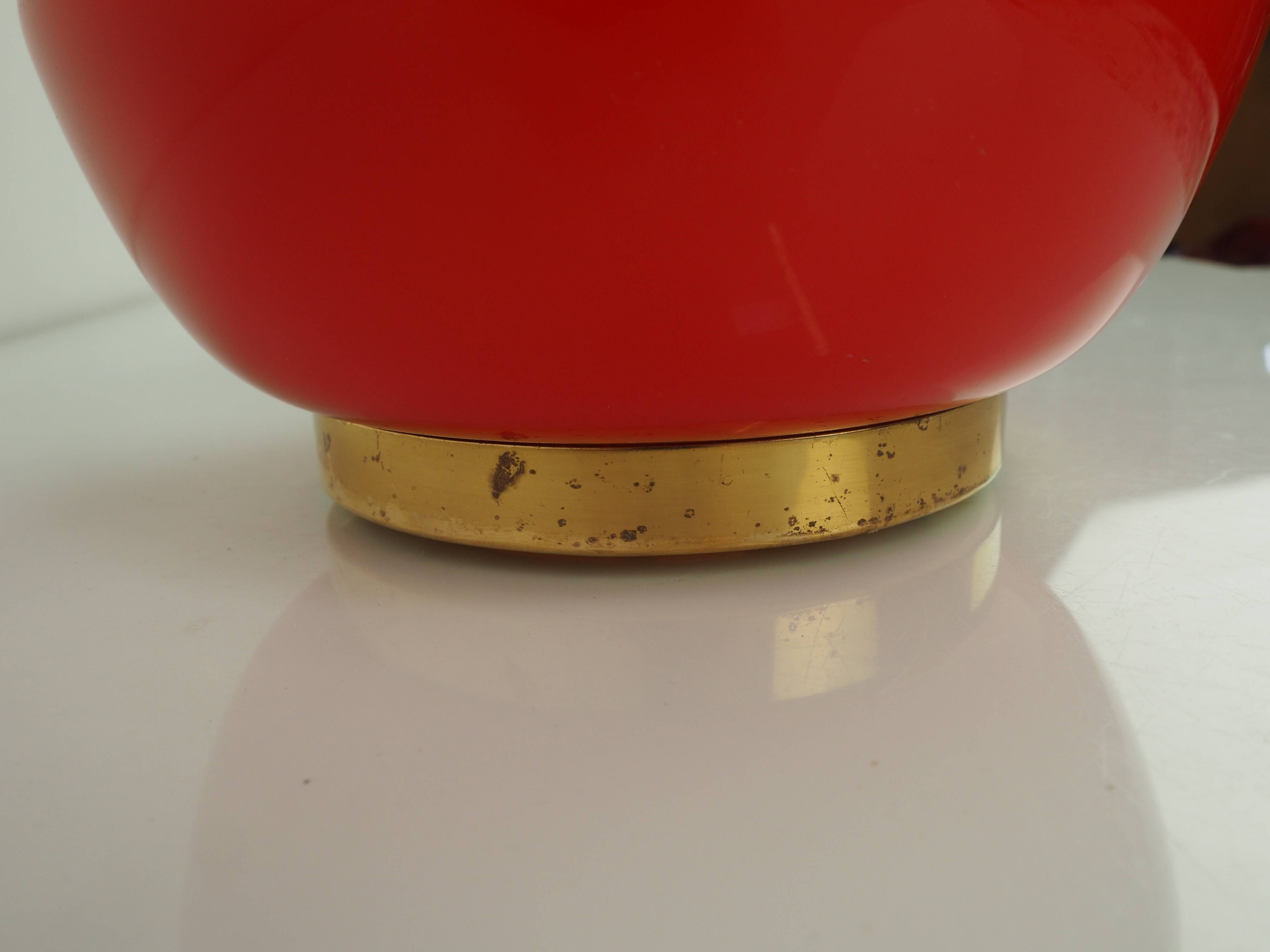 All Glass Table Lamp by Valasske Mezirici, 1960s, Czechoslovakia