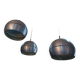 Set of 3 space age pendant lights, 1970s