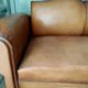 Moustache club sofa in leather, 40s