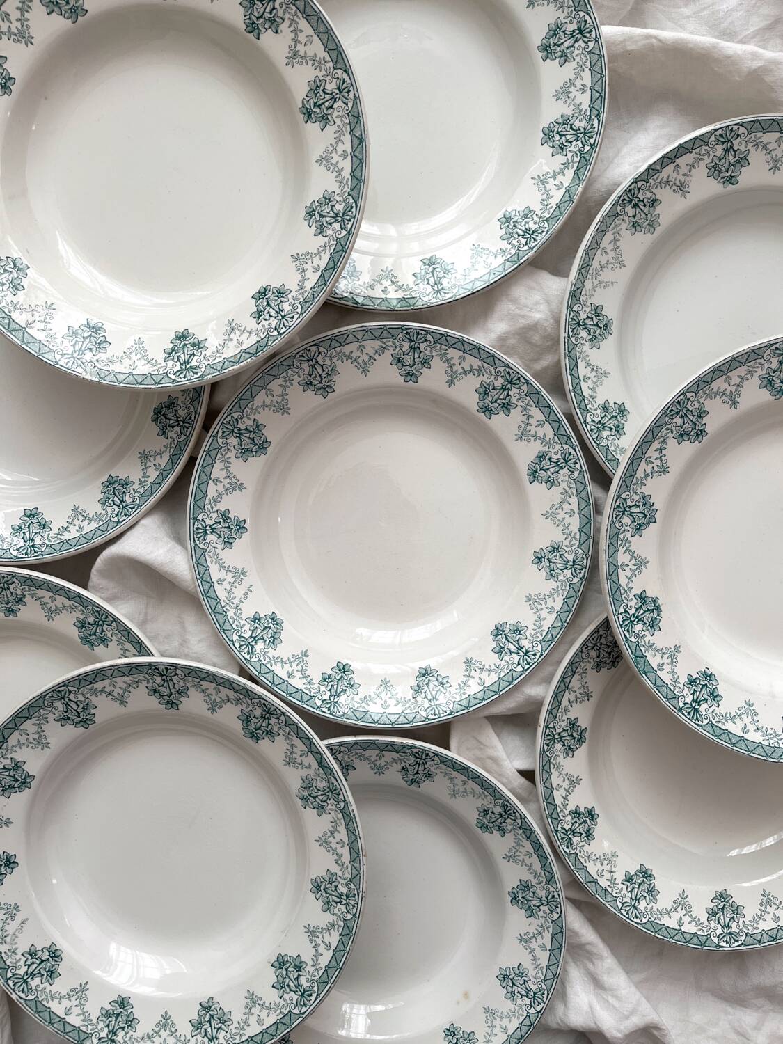 10 earthenware soup plates "Cahors" Saint Amand