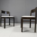 Vintage brutalist dining chairs, set of 6 - 1970s