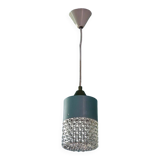 Vintage pendant light, glass and metal pendant light, ceiling lamp, interior decoration