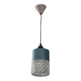 Vintage pendant light, glass and metal pendant light, ceiling lamp, interior decoration