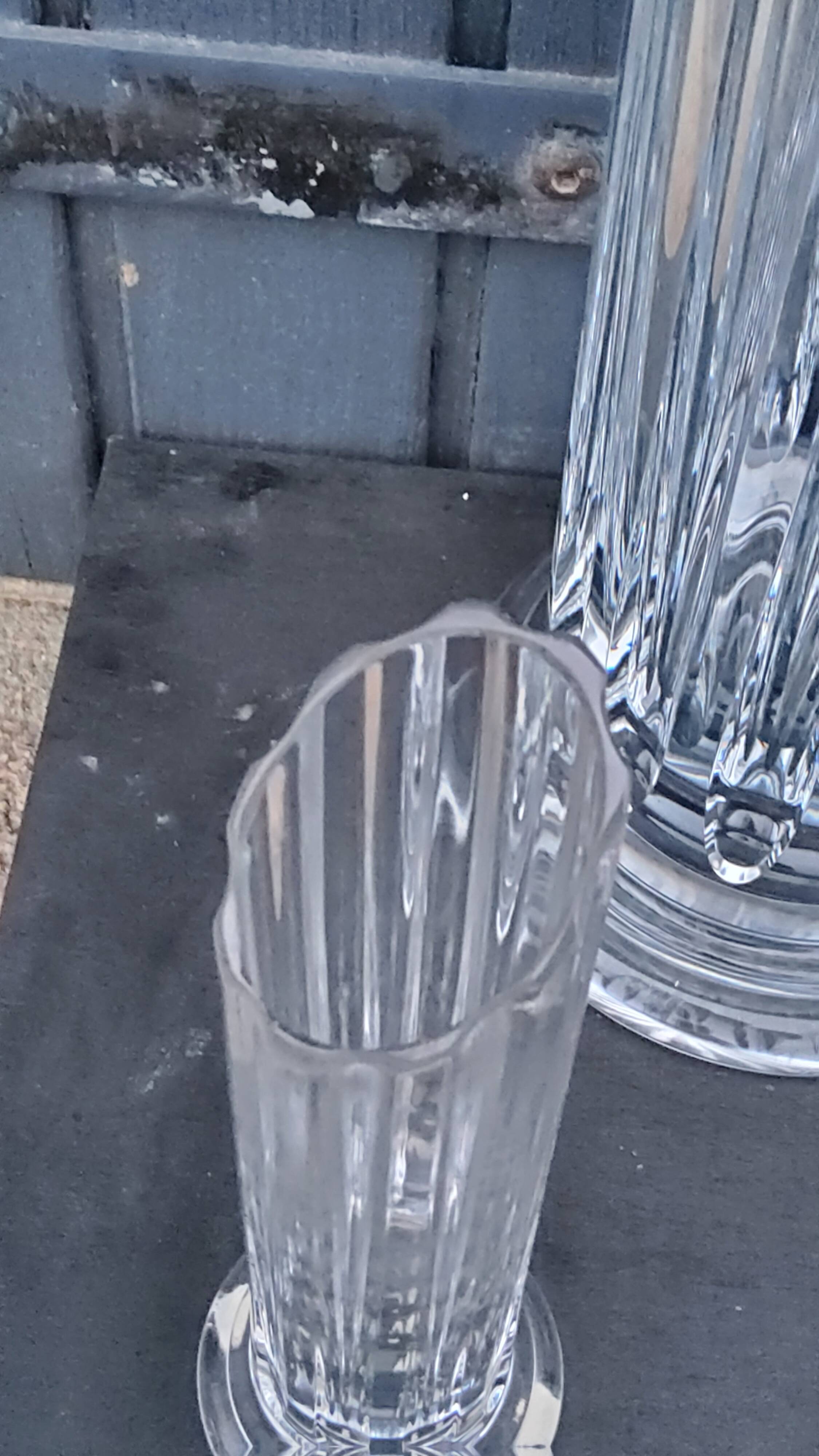 Set of 3 Daum crystal vases model Cythère from the 80s