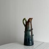 Pitcher in handcrafted enameled ceramic