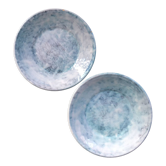 Set of 2 signed artisanal plates