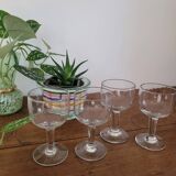 Set of 4 small stemmed glasses