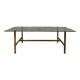 Table basse vintage en laiton doré