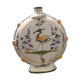 Bottle vase with mossy décor