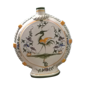 Bottle vase with mossy décor