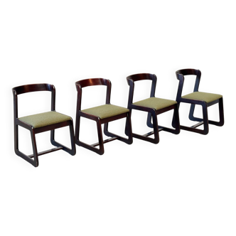 Set of four Italian dining chairs attr. to Willy Rizzo