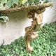 Important, pair of wooden consoles with gilded stucco in Louis XV style. XIX century.