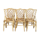 Set of 6 bamboo and rattan chairs