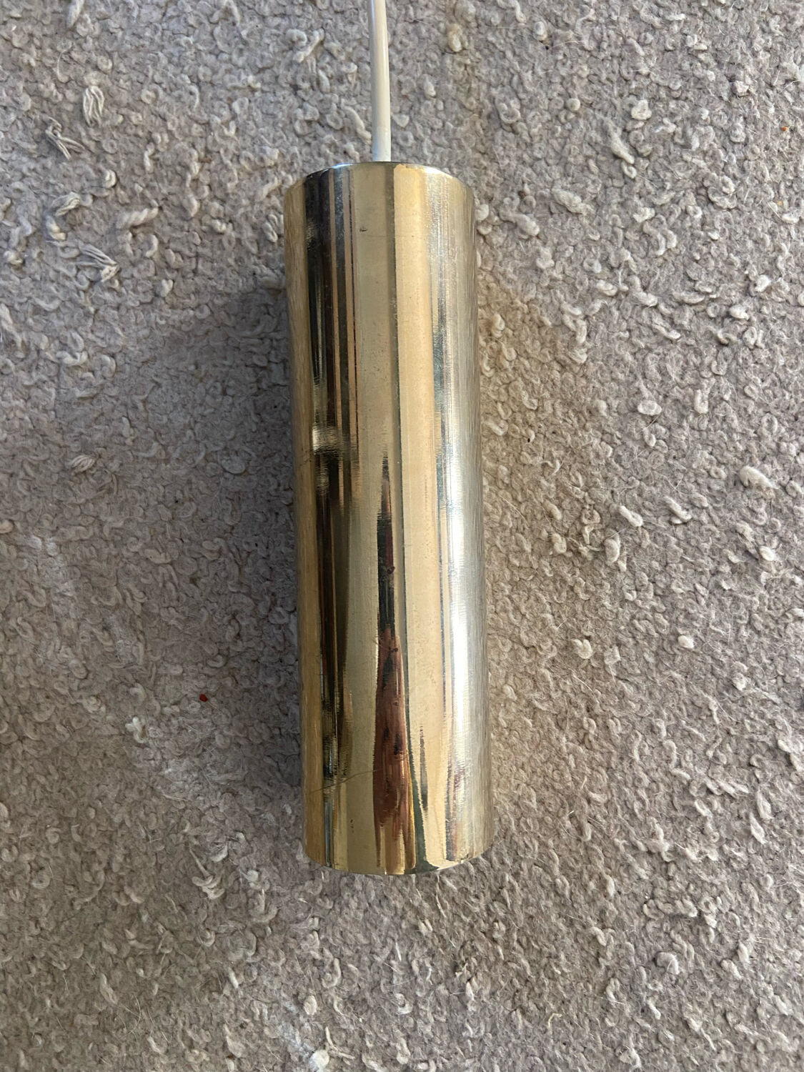 Vintage brass tube pendant light