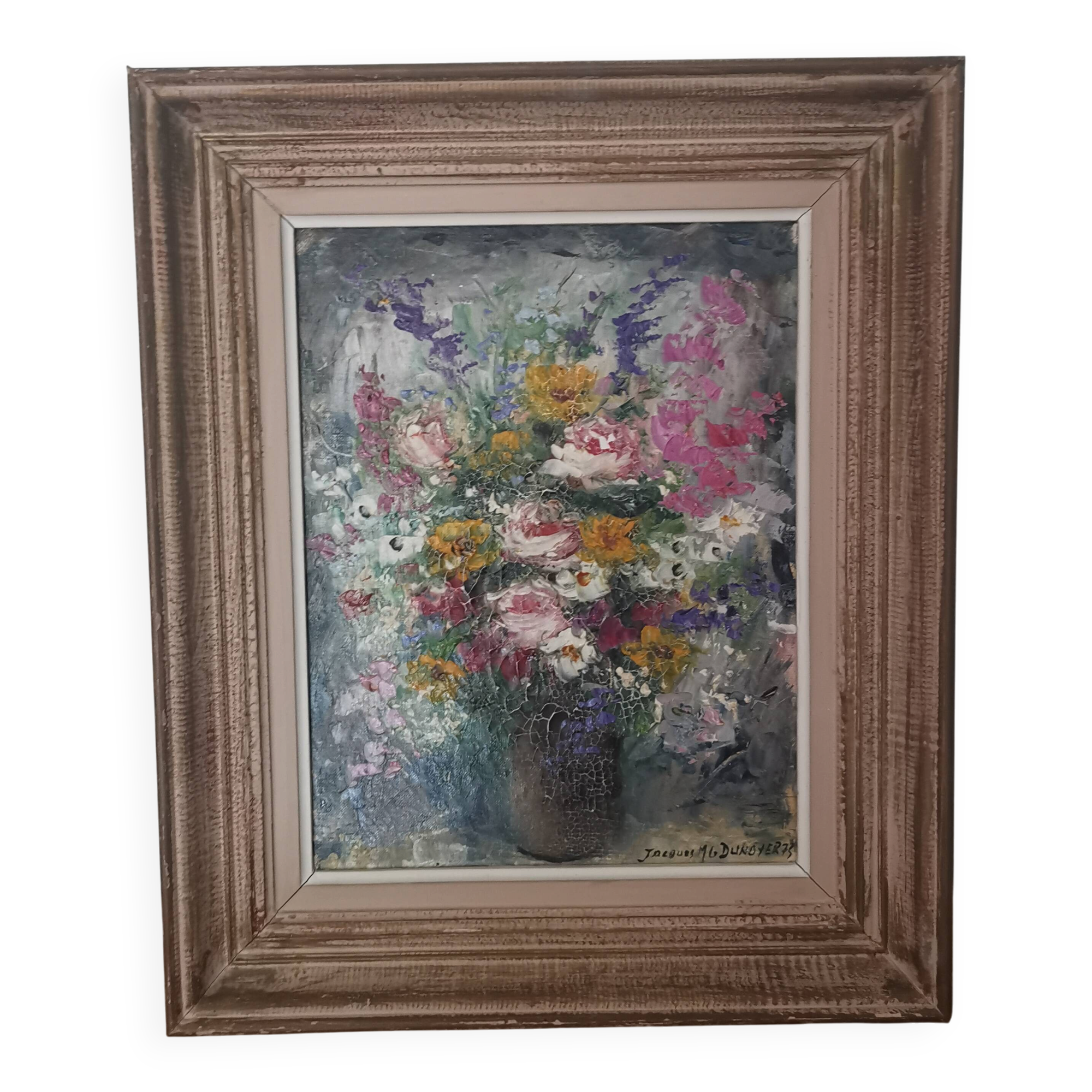 Bouquet de fleur Jacques Michel G Dunoyer 1973