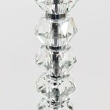 Two Bakalowits table lamps with huge faceted diamond crystals, Austria, 1970s.