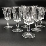 6 baccarat crystal wine glasses signed Polignac model