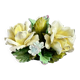 Rose porcelain barbotine candlestick - Capodimonte Italy - Ref 1378