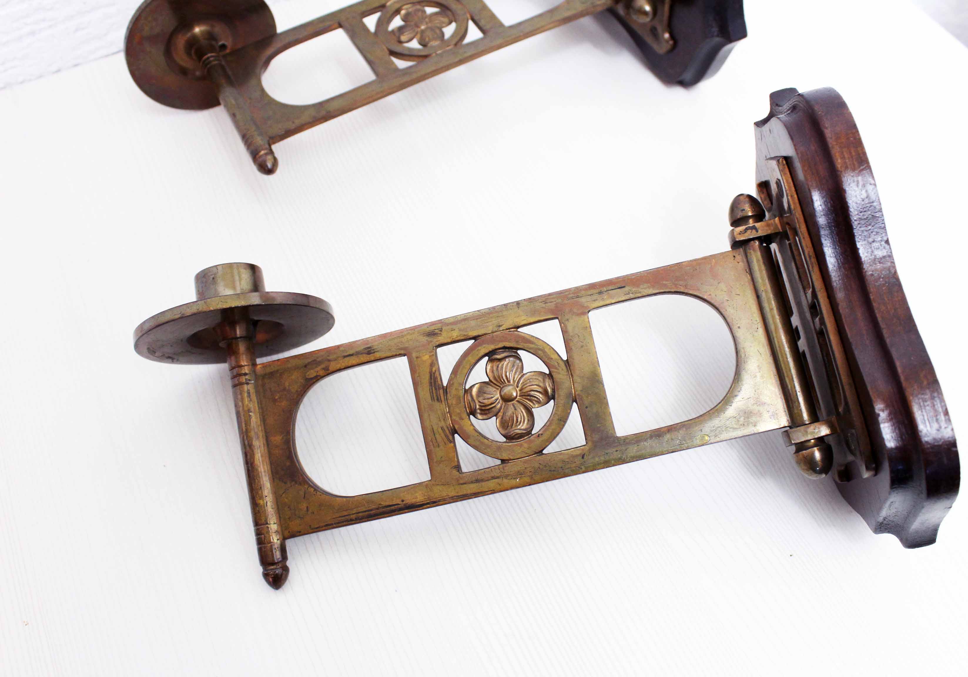 Pair of wall candle holders