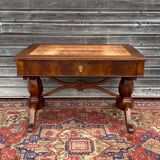 Flat mahogany desk charles X XIX th century