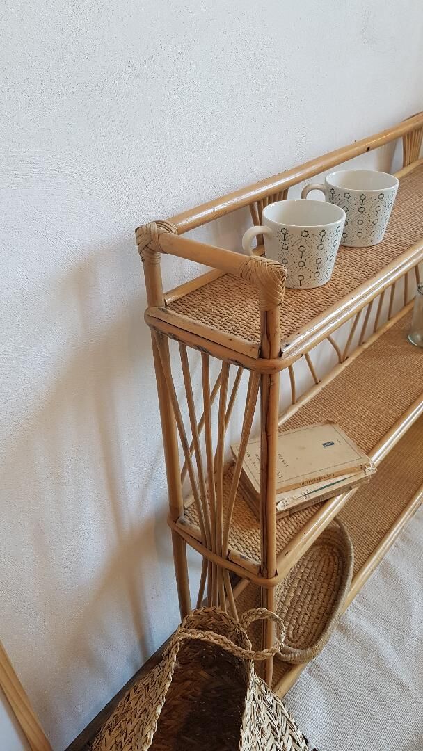 Shelves wicker vintage 100x82cm