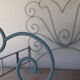 Volute wrought iron bed