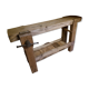 Antique Burgundian workbench in light oak