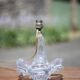 vintage crystal lamp, opalescent lamp base, bedside lamp, crystal table lamp, decoration