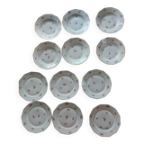 Set of 12 floral porcelain plates