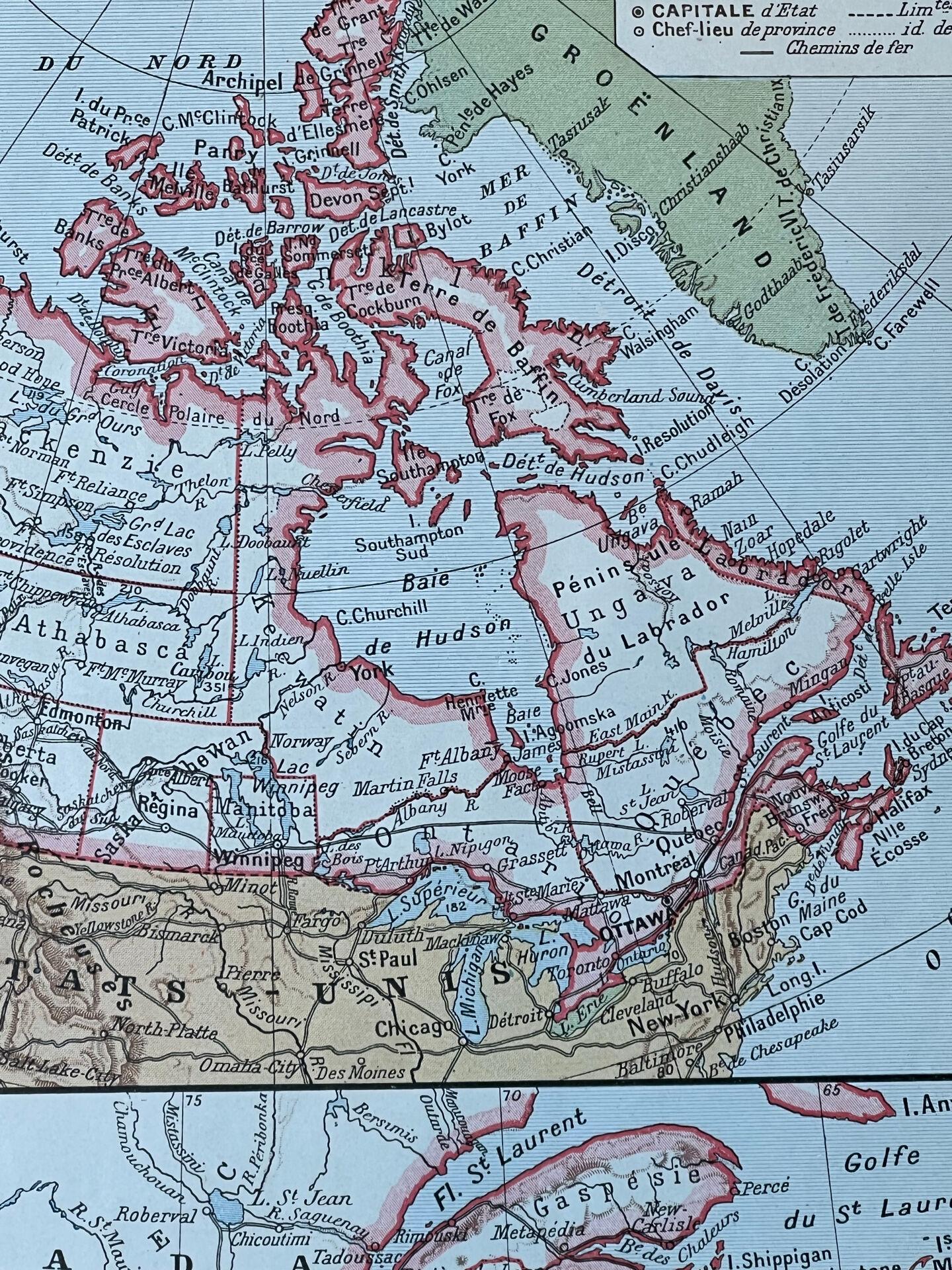 Map of Canada - 20x29cm 1922
