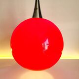 Suspension Space Age in opaline enamel with a chrome finish, circa 1960.