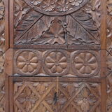 Carved floral pattern door