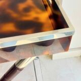 Faux tortoise shell serving tray