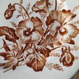 4 assiettes plates en terre de fer Salins